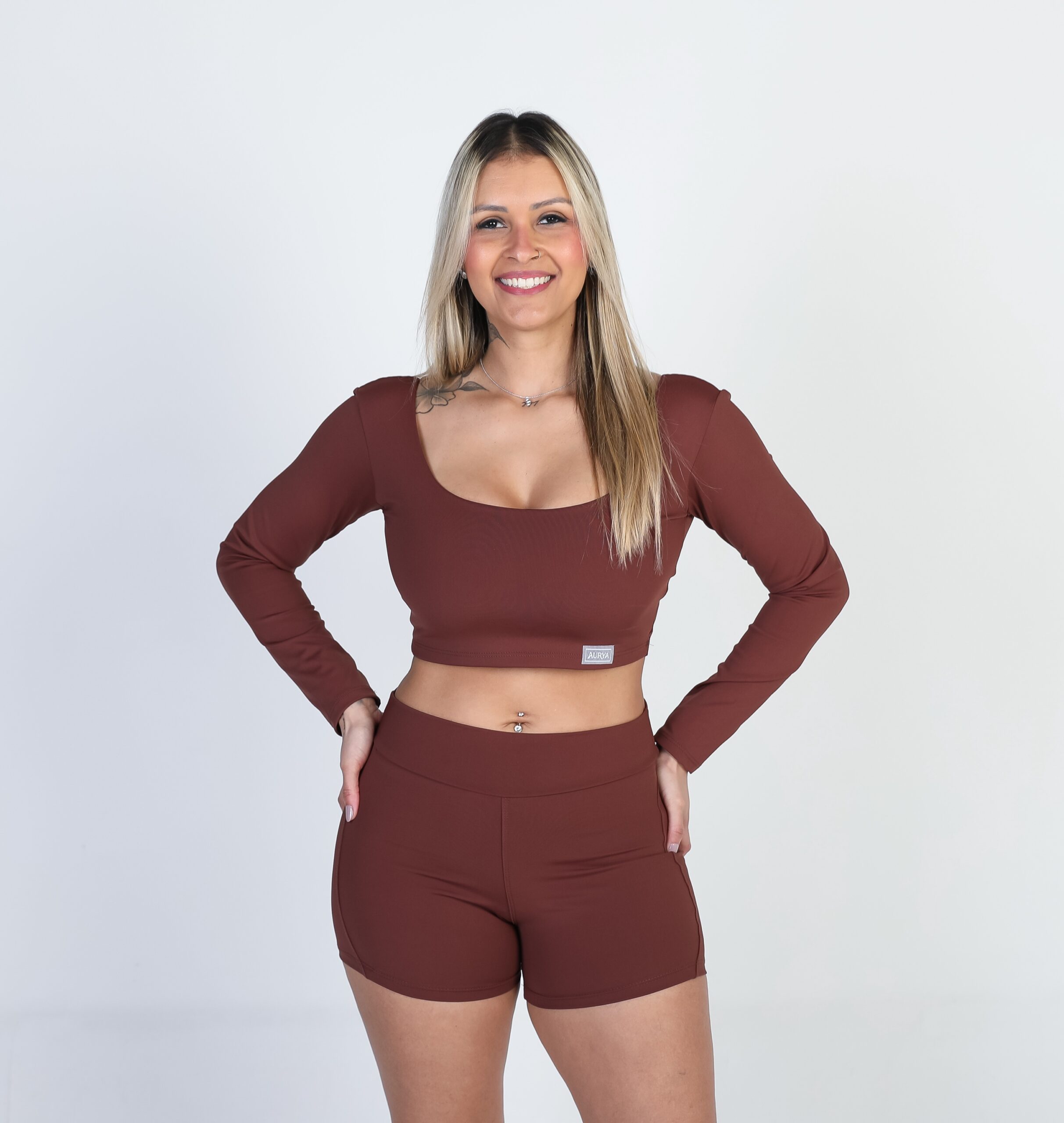 Conjunto Manga longa marrom - Imagem 3